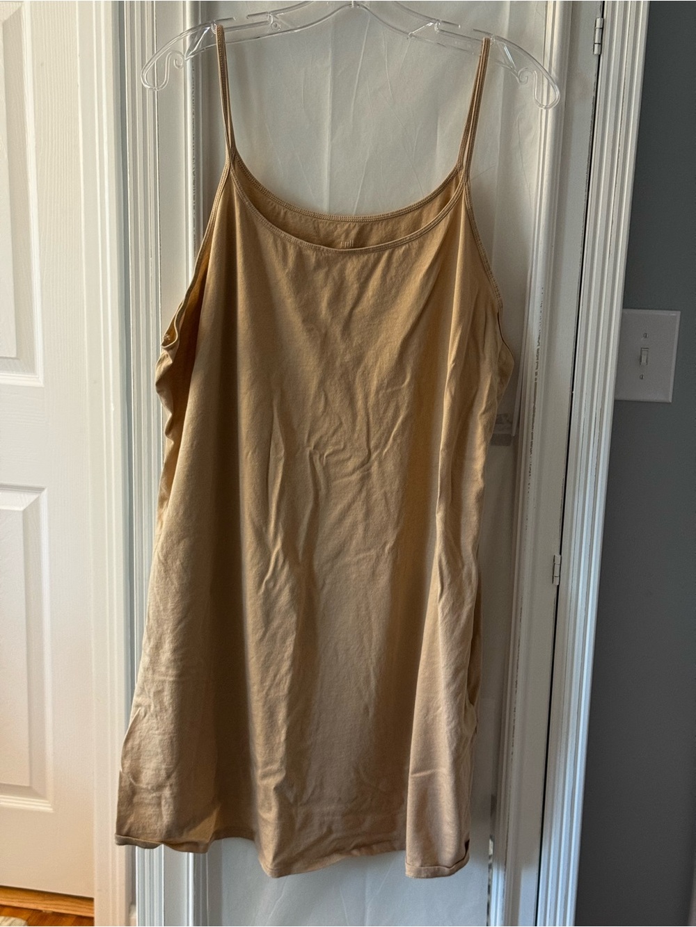 J. Jill Beige Spaghetti Strap Cotton Blend Knit Layering Slip Size 3X